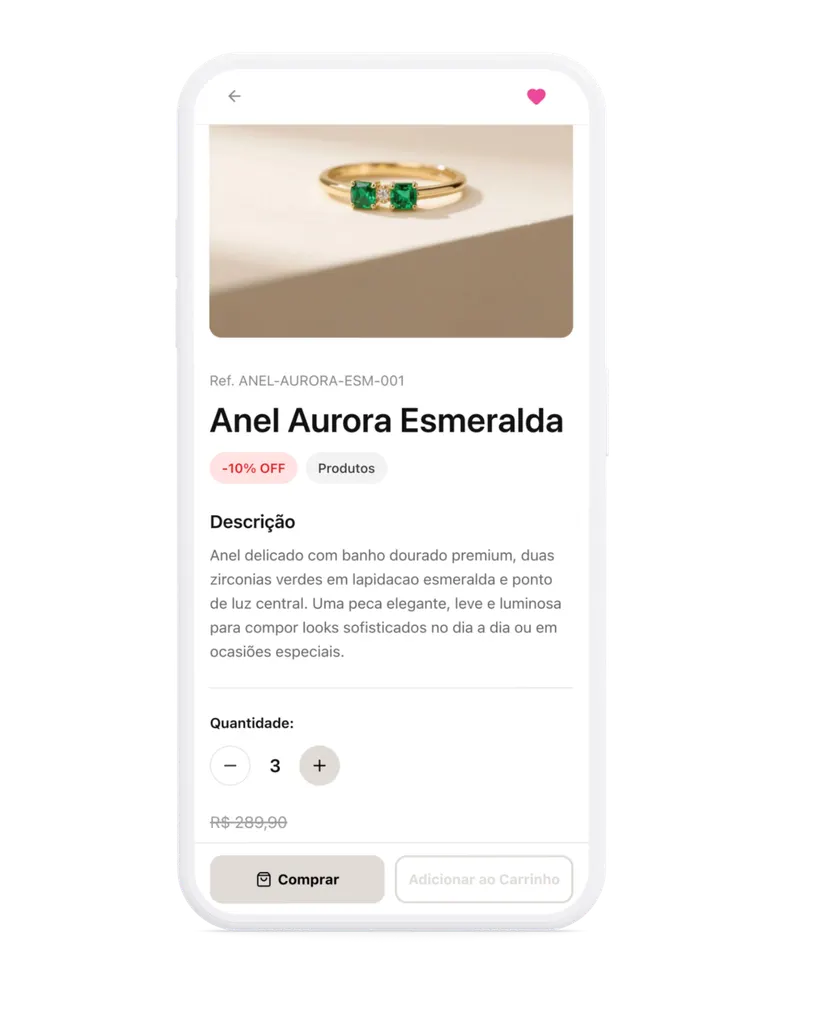Exemplo de catálogo: E-commerce